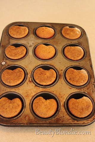 A Tray of Heart Shaped Muffins